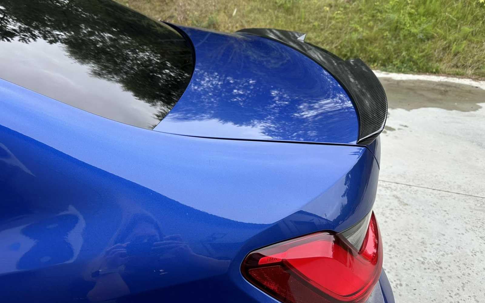 Becquet arrière en effet fibre de carbone pour bmw