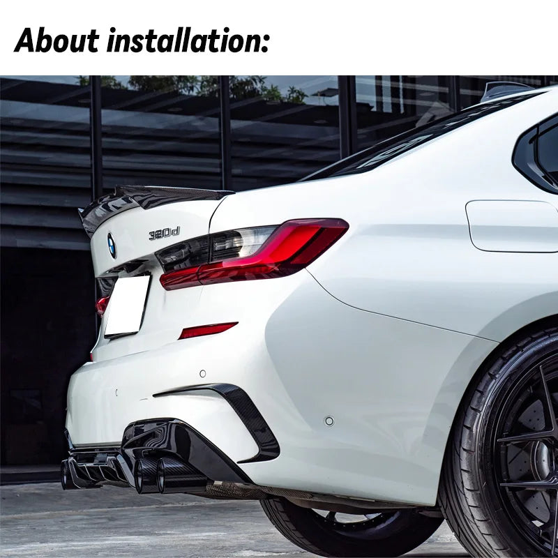 Embout de Silencieux en Fibre de Carbone  véritable pour BMW