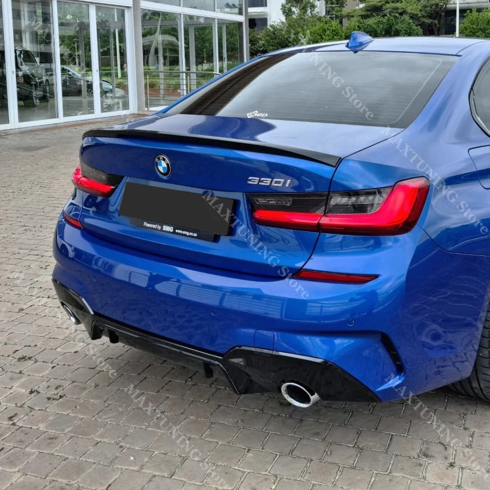 Diffuseur de pare-chocs arrière noir brillant pour BMW