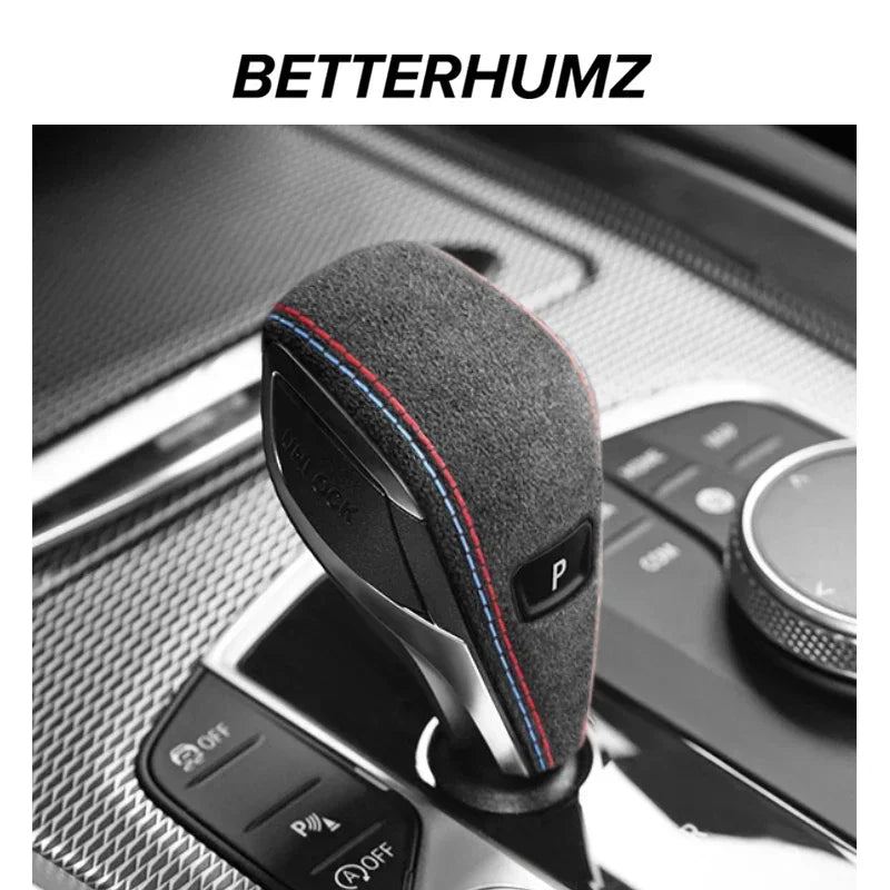 Garniture de couvercle de changement de vitesse en daim