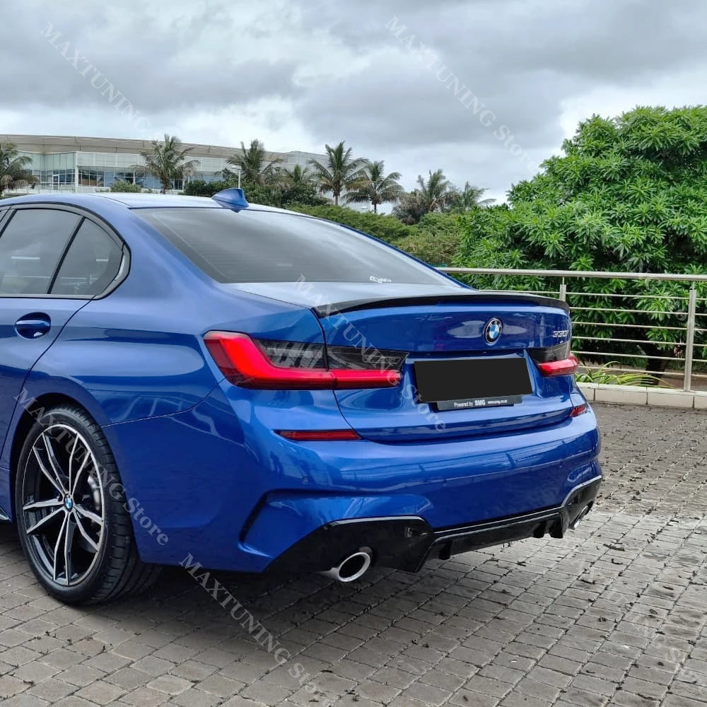 Diffuseur de pare-chocs arrière noir brillant pour BMW